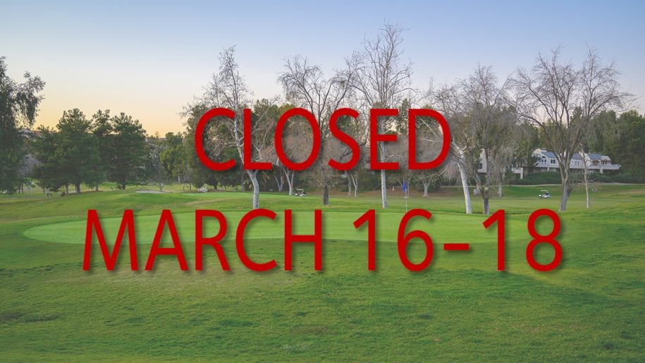 golf club closed march 16-18